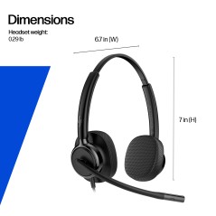 HP Poly Mission 425 Stereo USB Wired Headset - Premium Sound, Comfort & Style - Product Code: 0199896093279